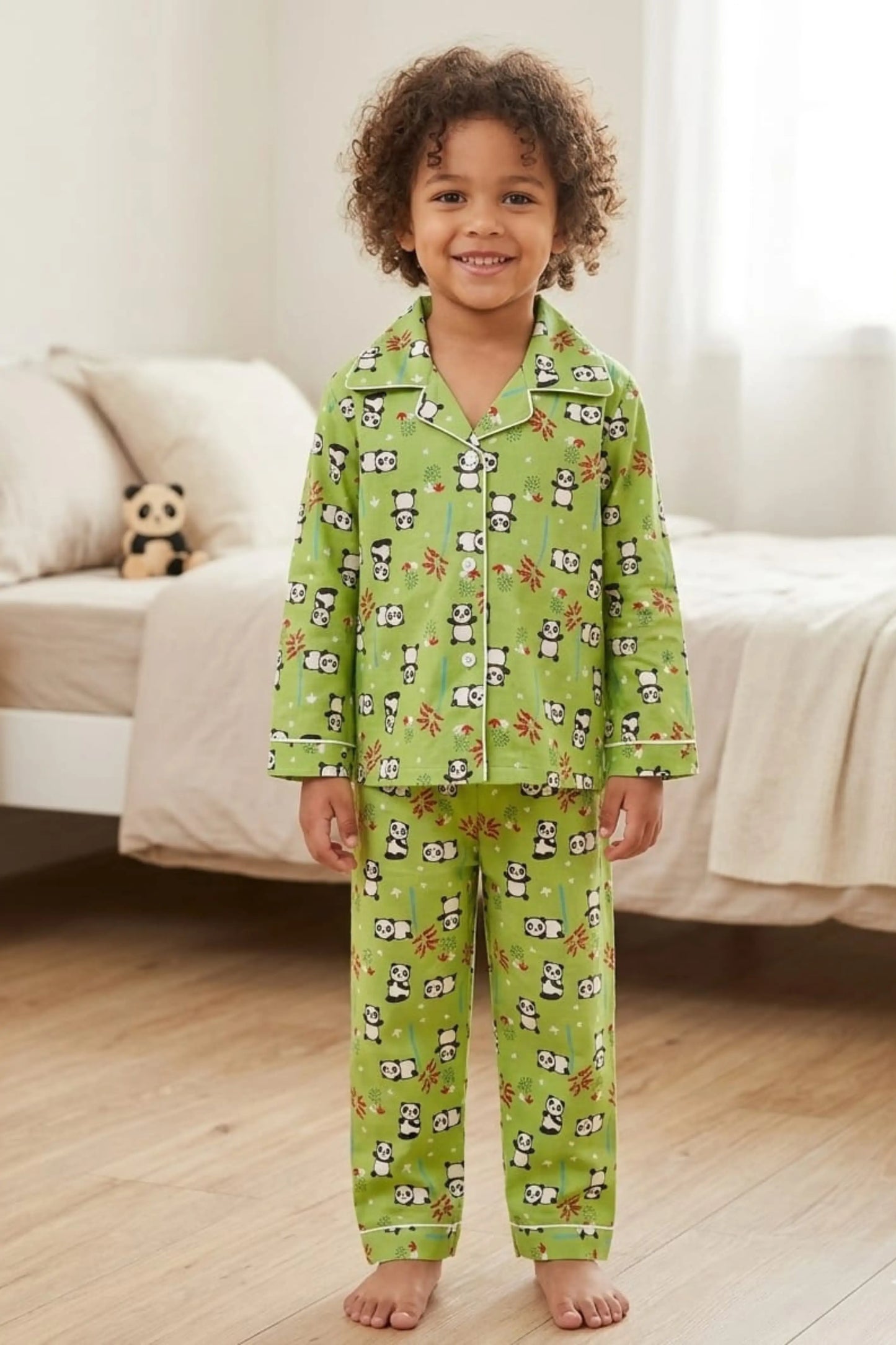 Green Panda Pyjama Sets