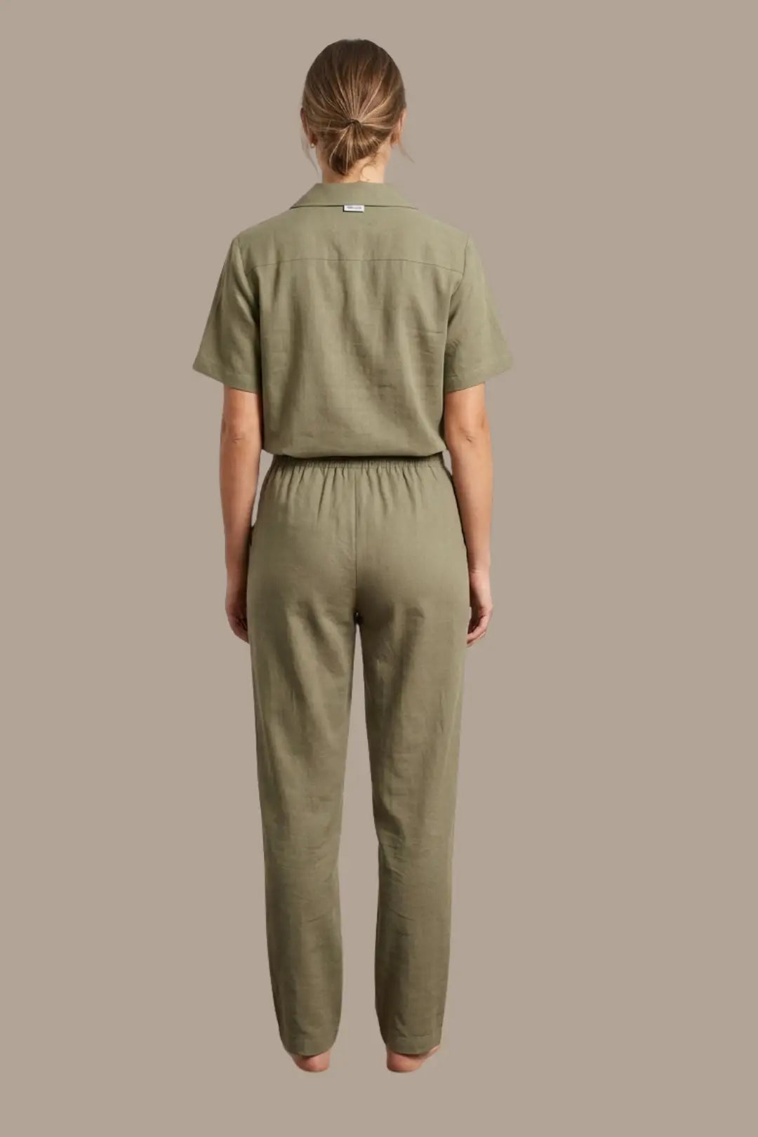 Olive Green Linen Cotton