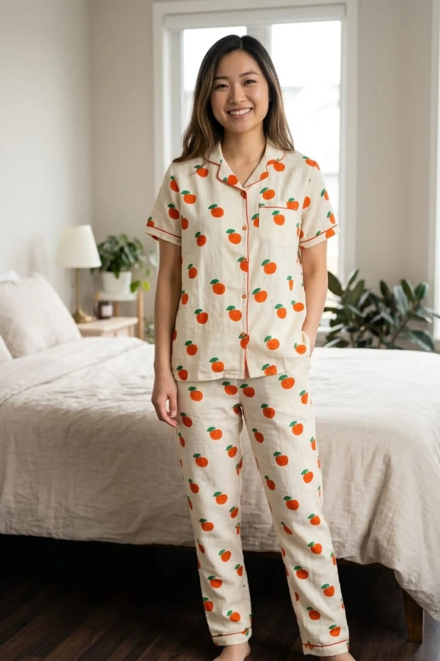 Cream Apple Linen Cotton