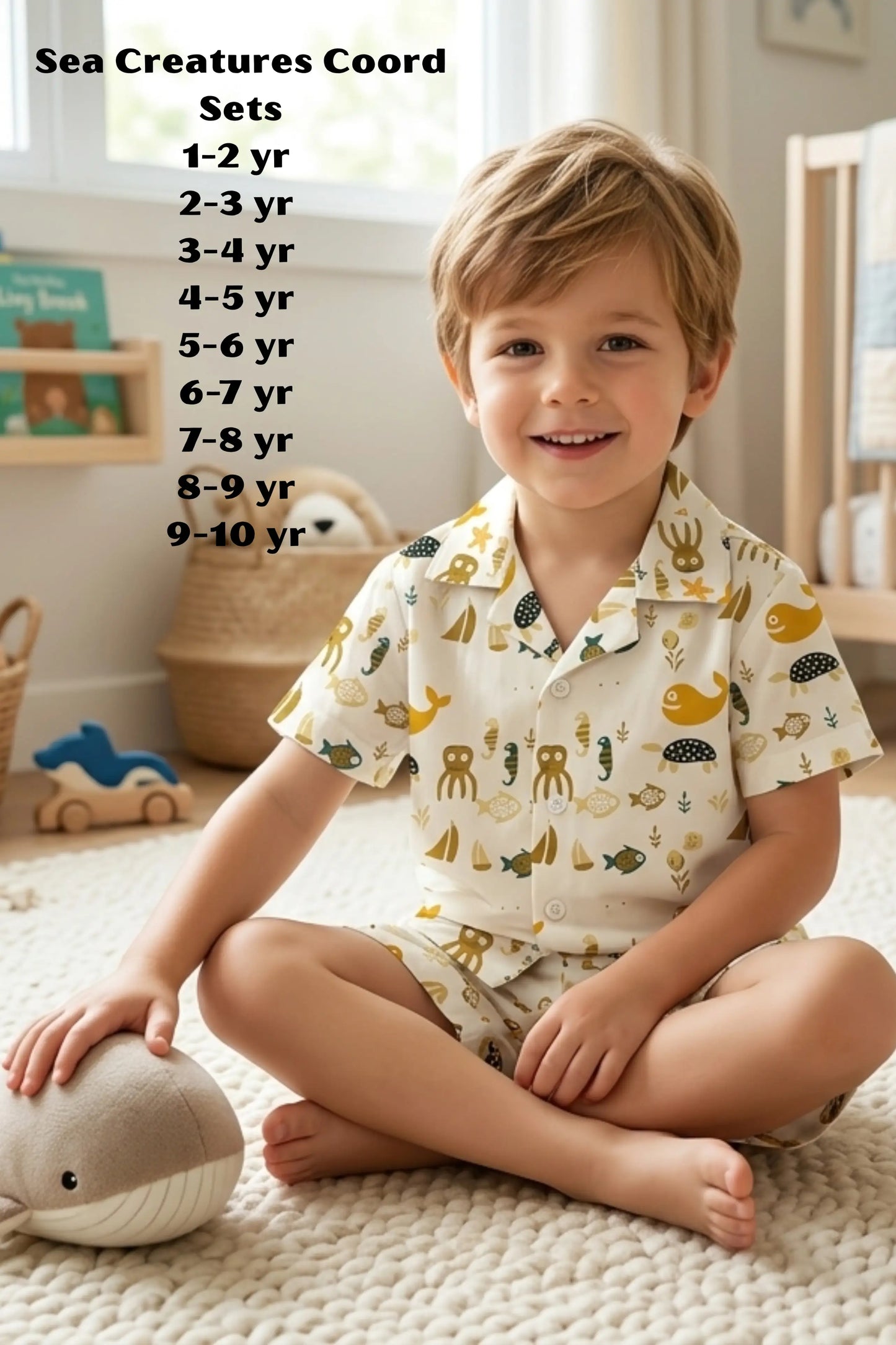 Sea Creatures Shorts Sets