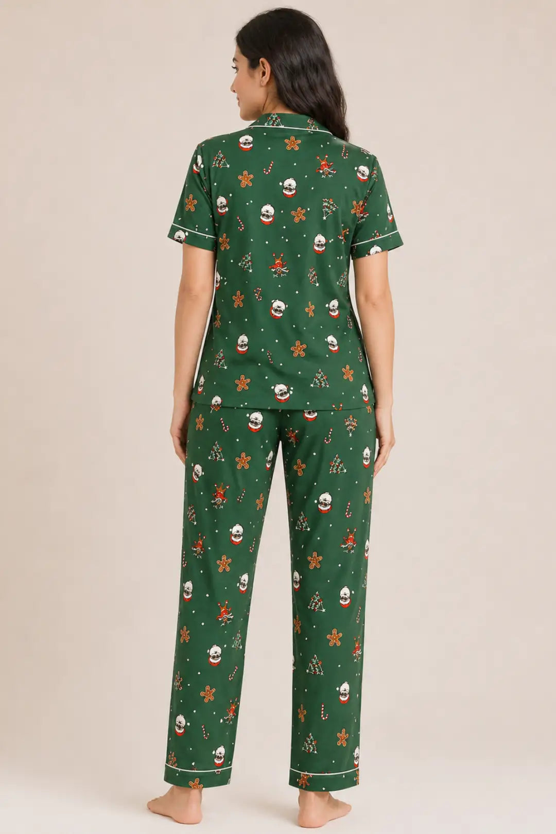 Green Santa Pyjama Set