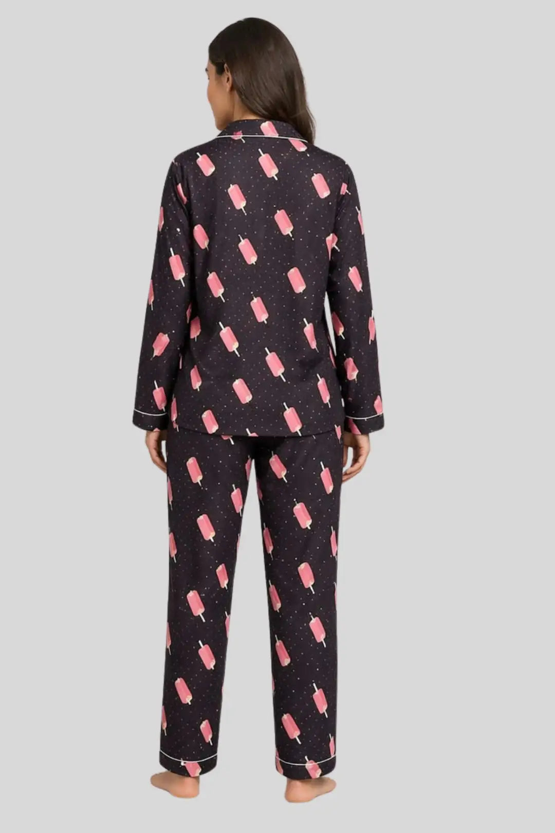 Black Pink Ice cream Pyjama Set