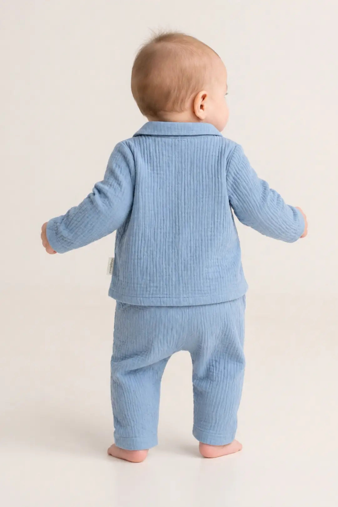 Steel Blue Muslin Cotton Newbrown