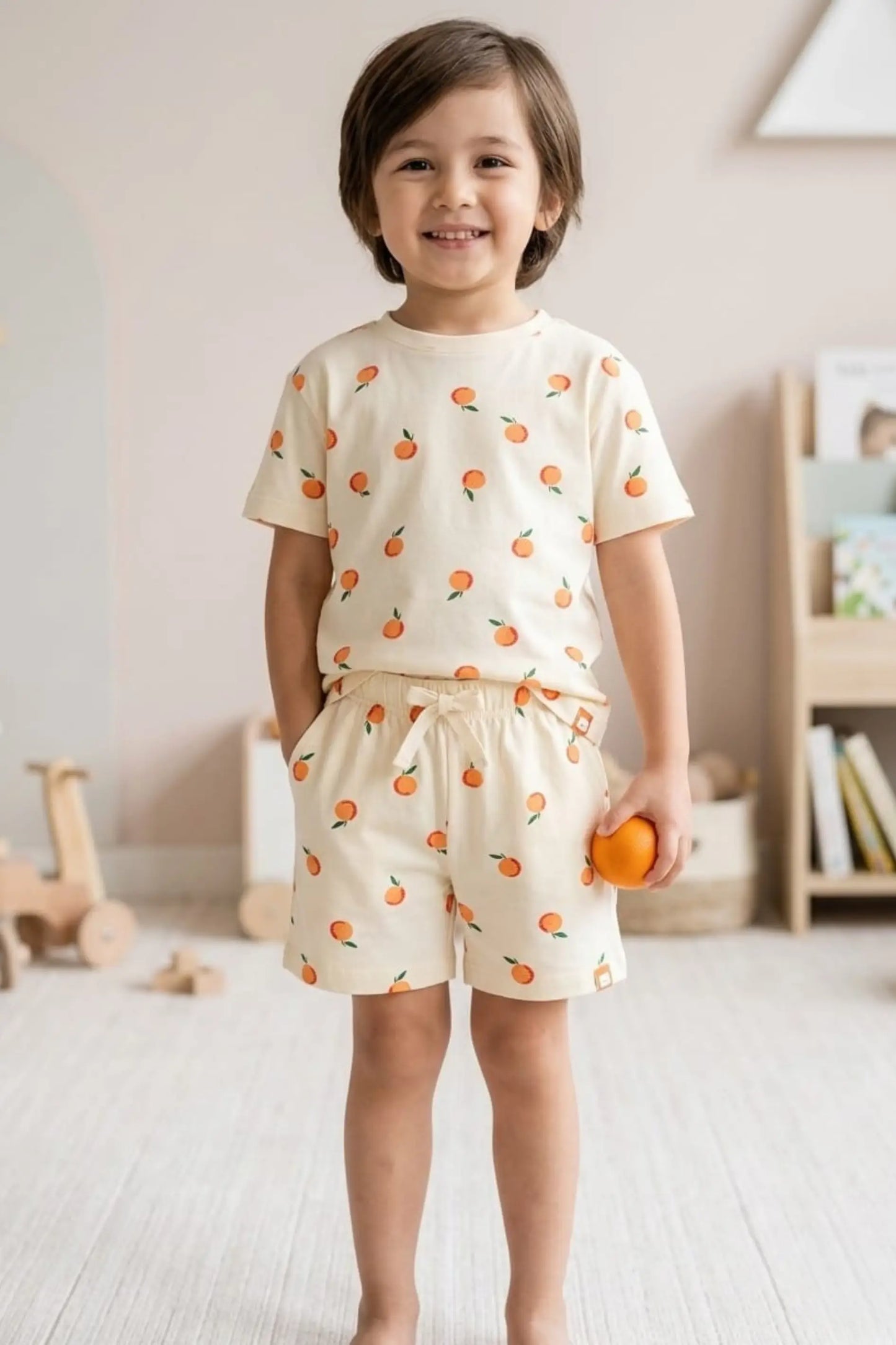 Orange Heaven Shorts Sets