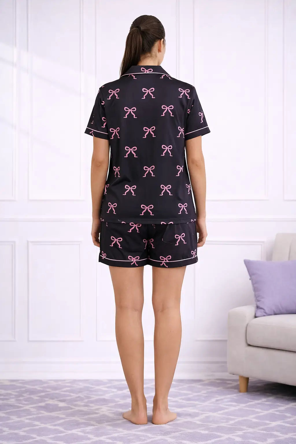 Black Bons Shorts Set