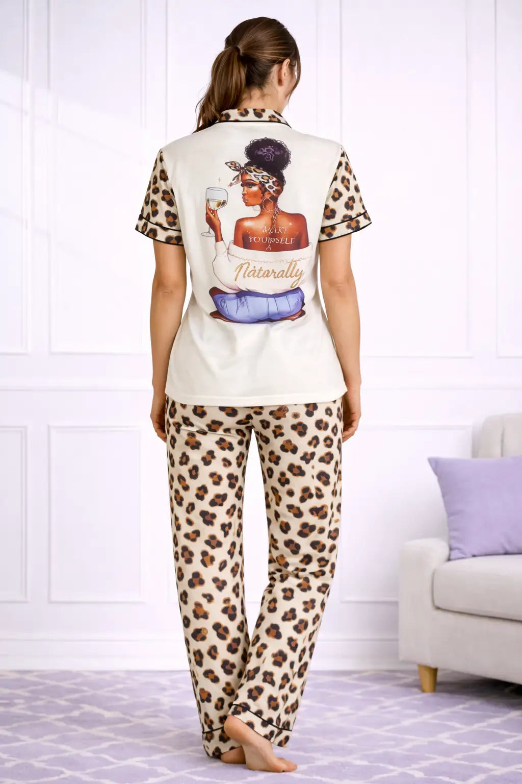 Cheetah Print Pyjama Set