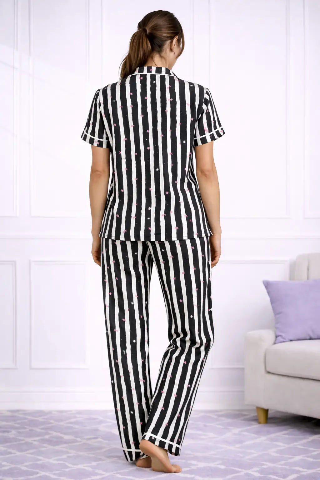 Black & White Check Pyjama Set