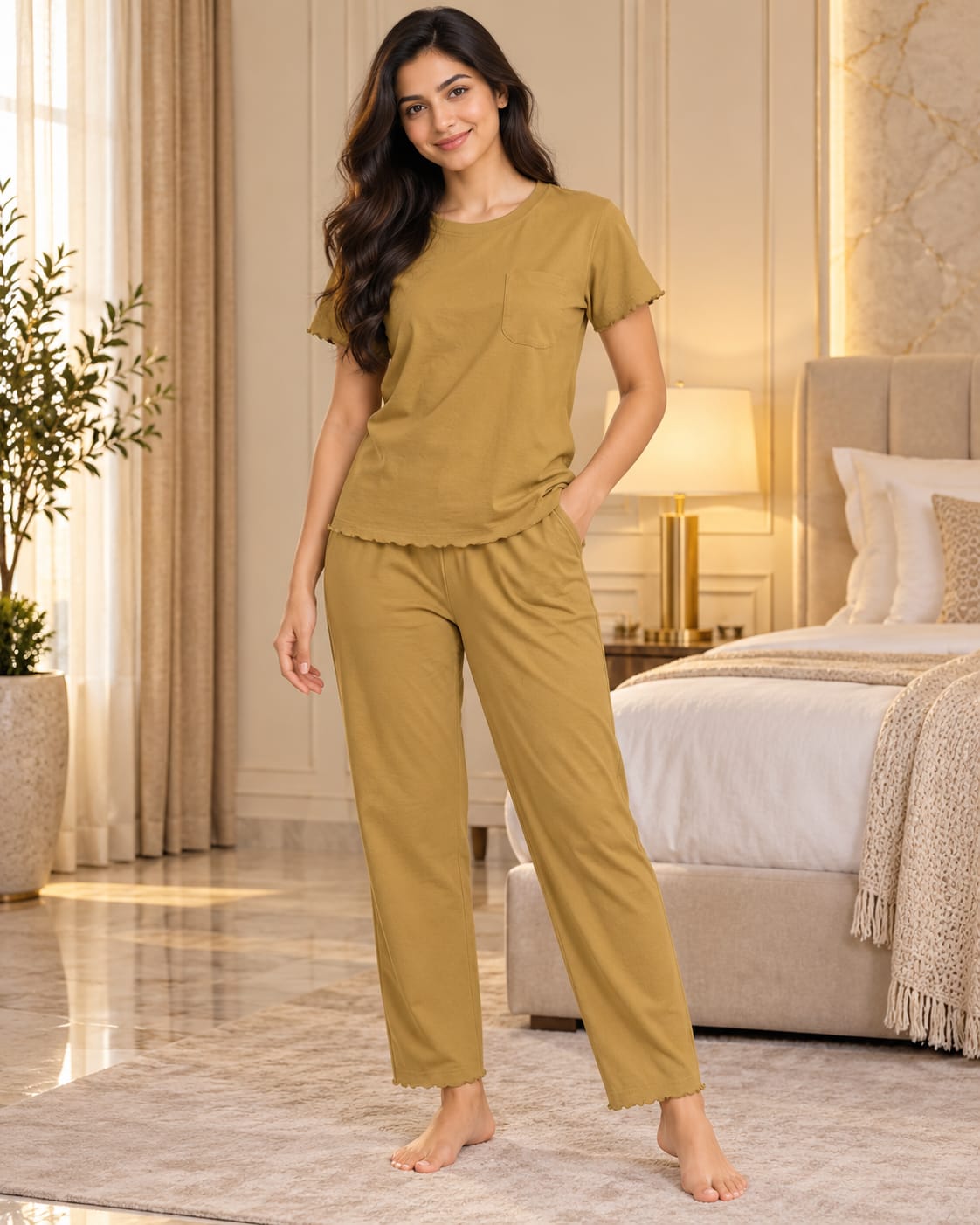 Mocha Brown ruffles Langewear