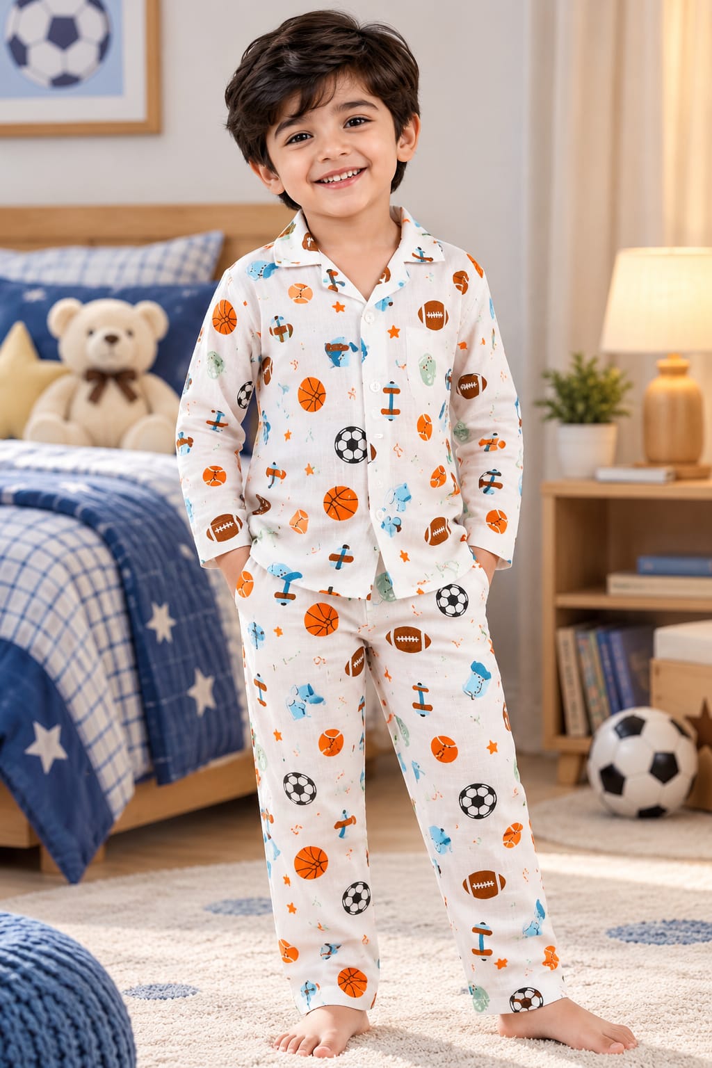 Football full Sleeves Pyjama Set