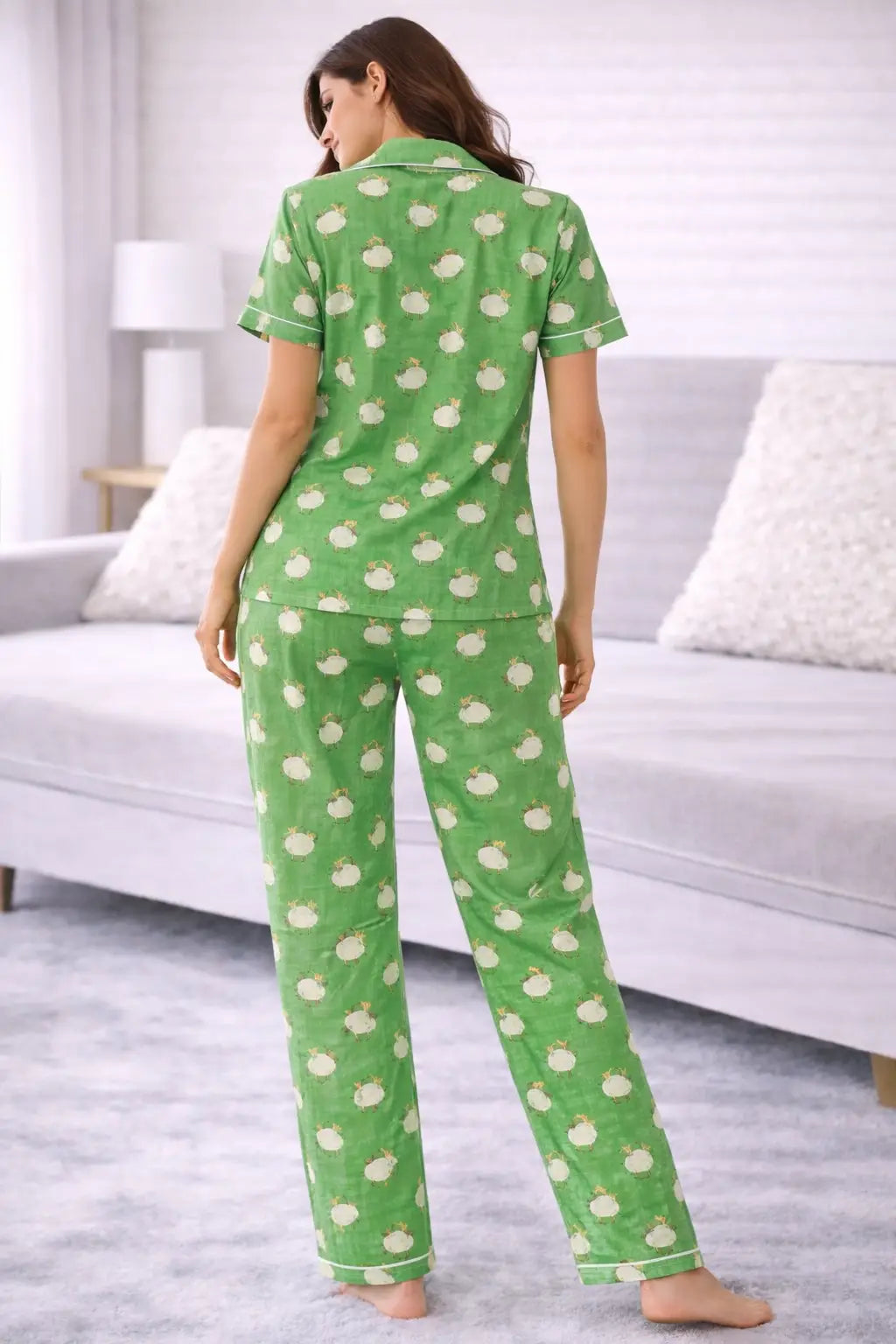 Green Sheep Pyjama sets Pure Cotton