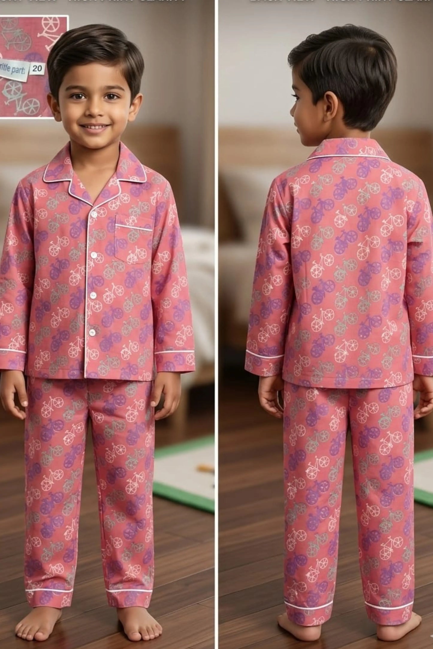 Pink Cycle Pyjama Sets