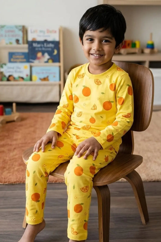 Yellow Orange Full Pants Full Sleeves