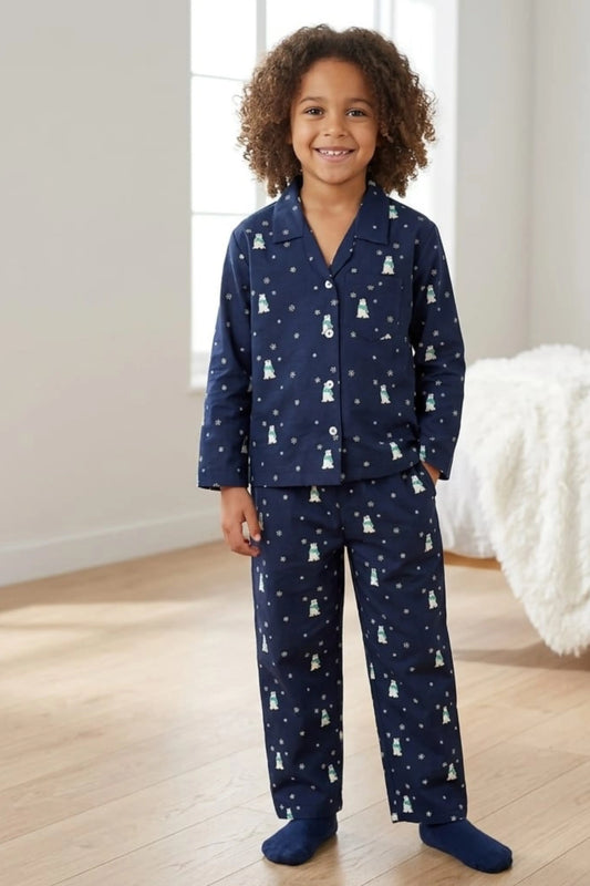 Polar Snow Fleece Cotton  Pyjama Sets