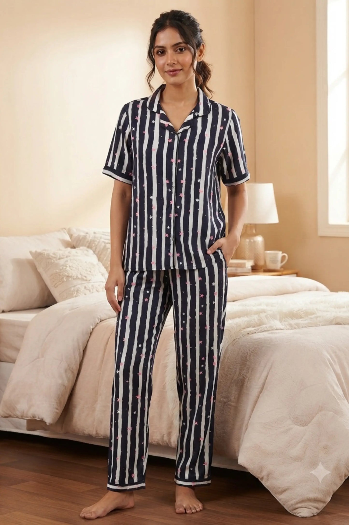 Black & White Check Pyjama Set