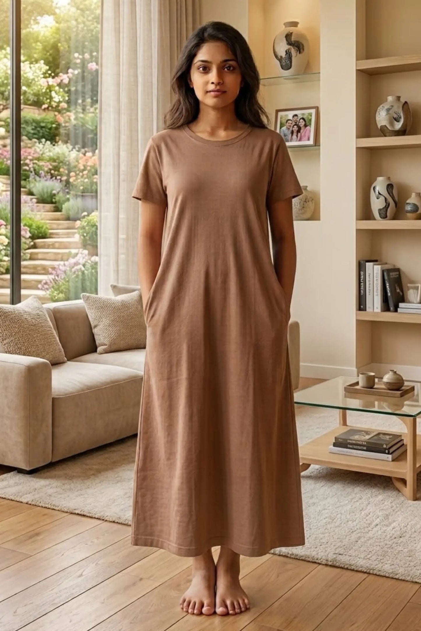 Brown Lycra Lounge Drees