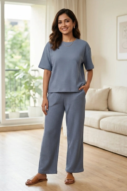 Dusty Blue full pants Co-ord set