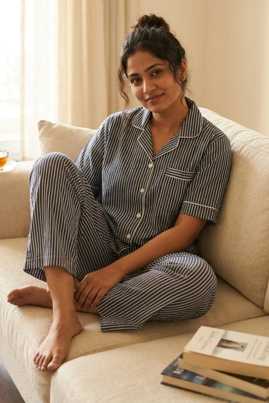 Blue Stripes Pyjama Sets