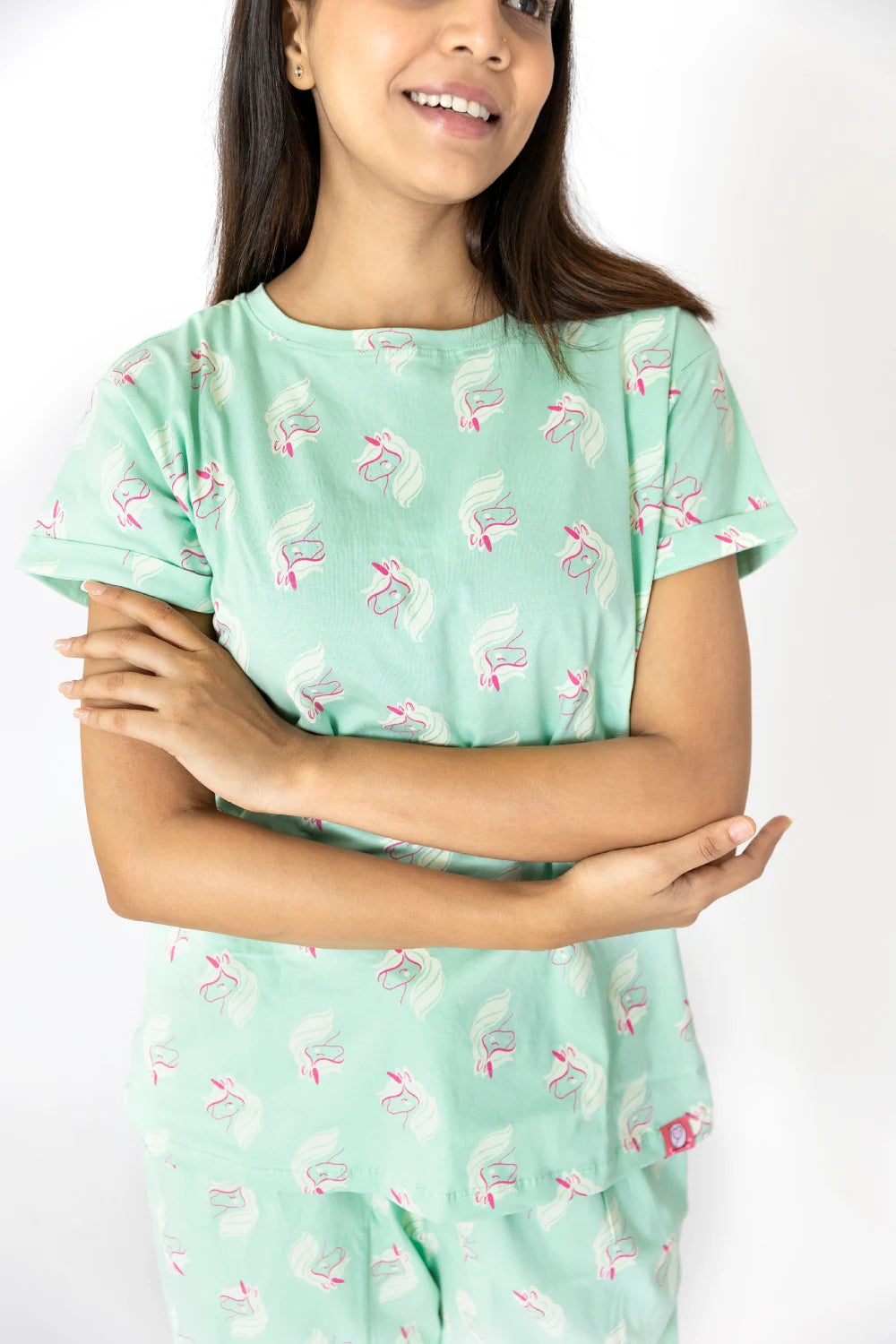 Green Cotton Capri Nightwear Set