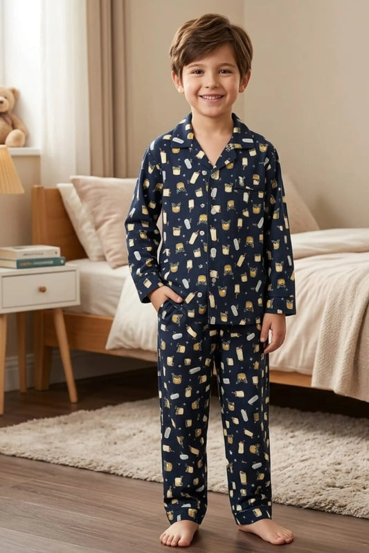 Mocktails  Fleece Cotton Pyjama Sets