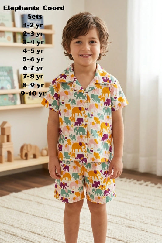 Elephants Shorts Sets