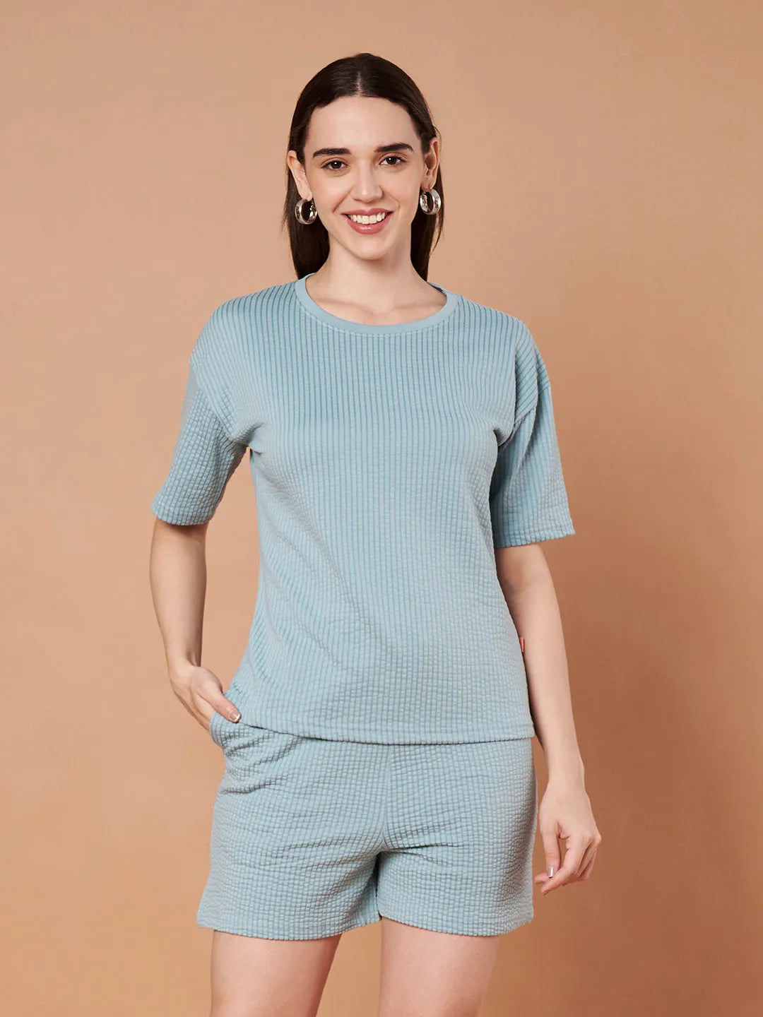 Light Bluish short Co-ord set