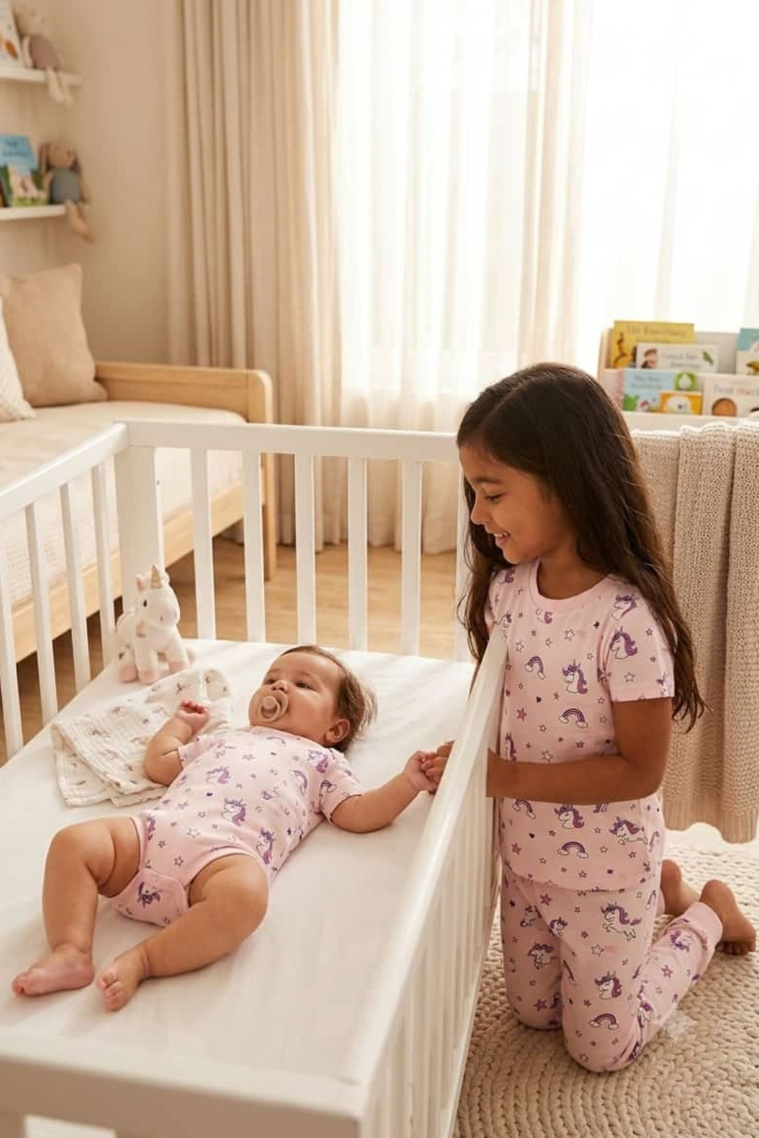 Pink Floral Sibling Twinning Set