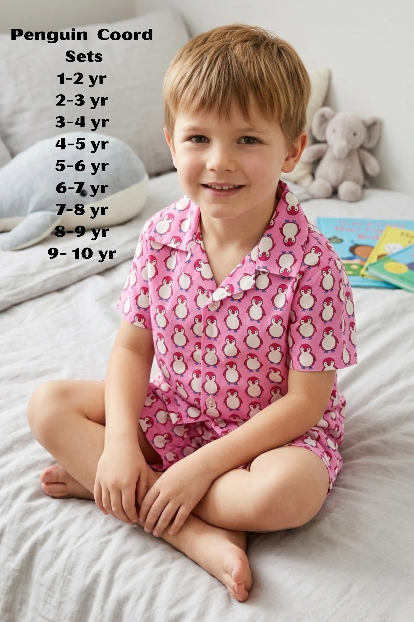 Pink Penguin Shorts Sets