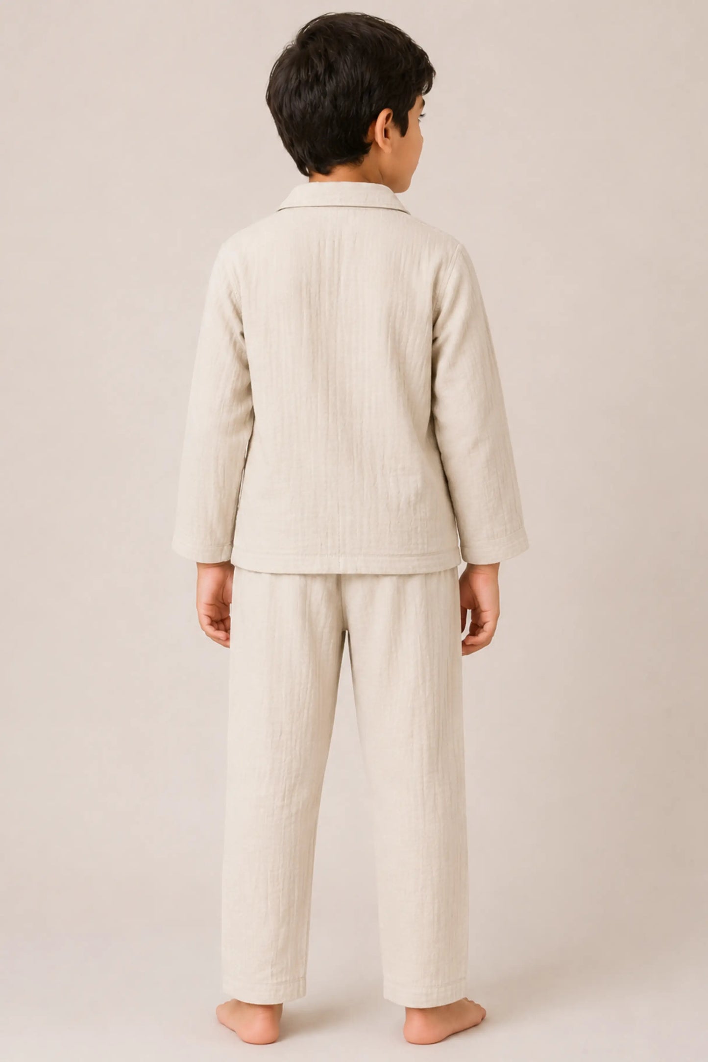 Grey Muslin Muslin Cotton Pyjama Set