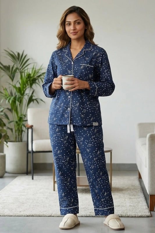 Navy Blue Poplim Cotton