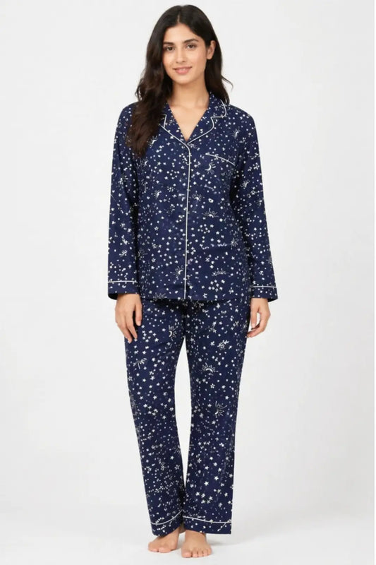 Navy Blue Poplim Cotton