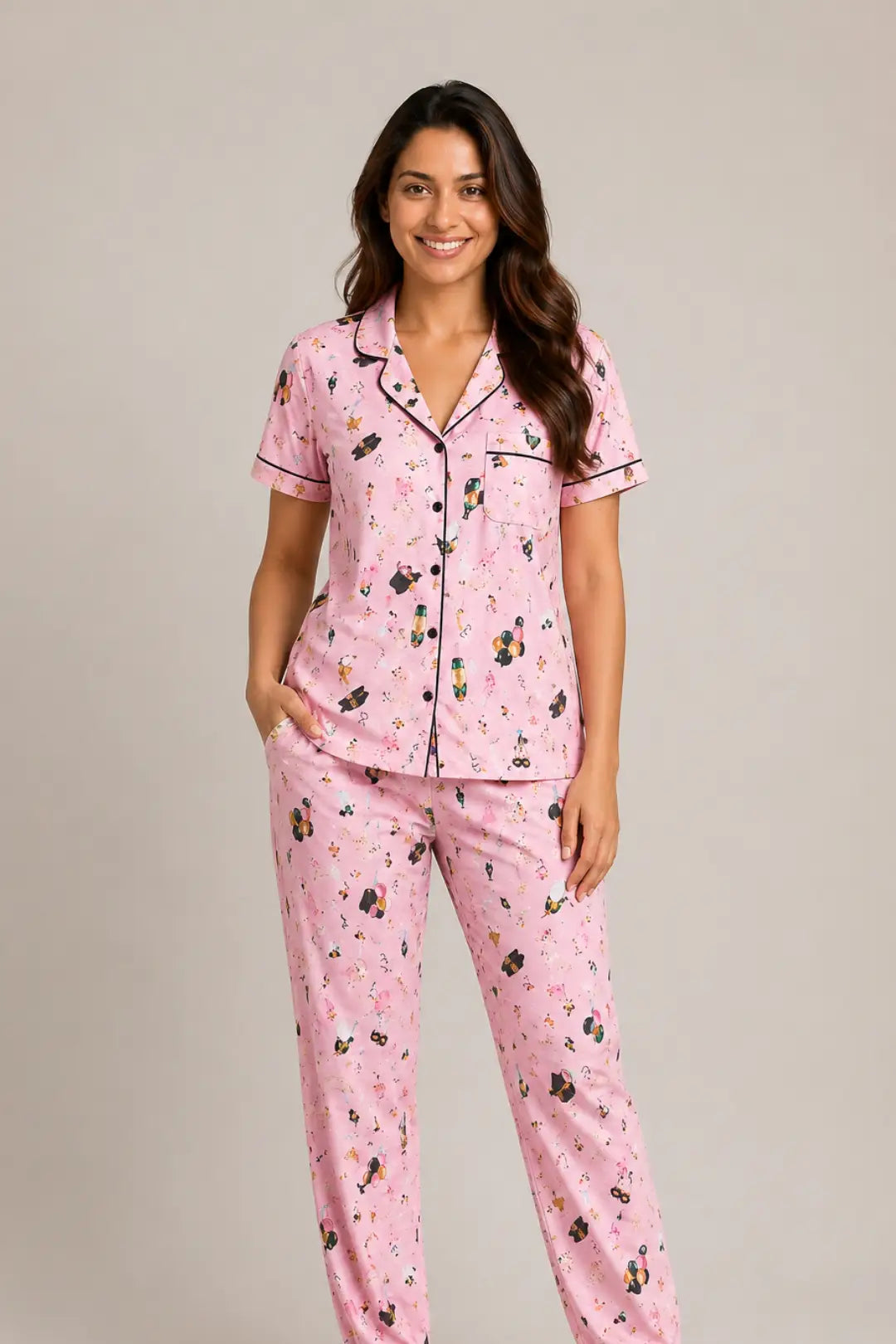 Pink Celebration Full Pant Pure Cotton