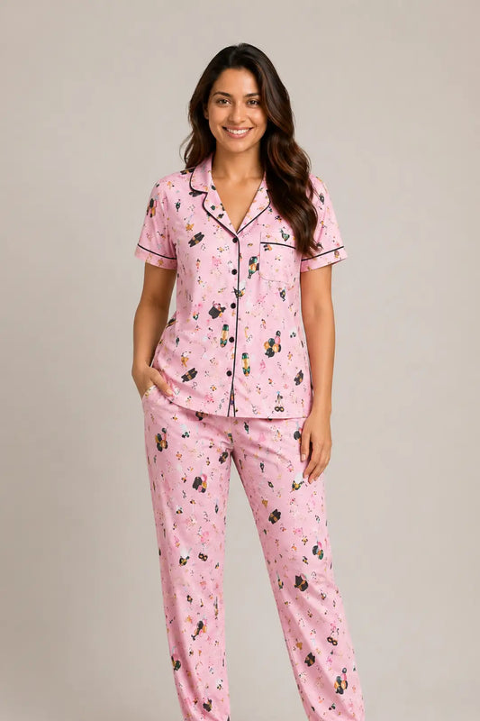 Pink Celebration Full Pant Pure Cotton