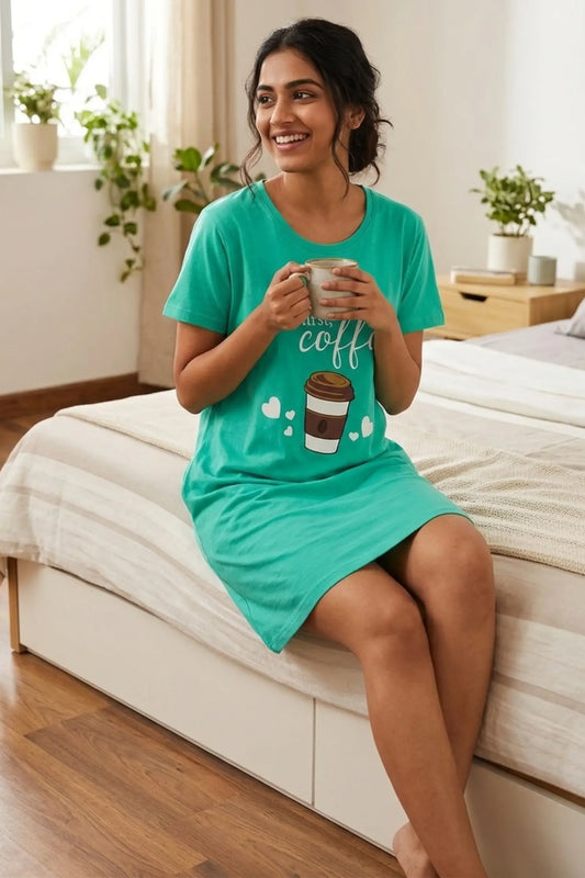 Light Green Short nighty