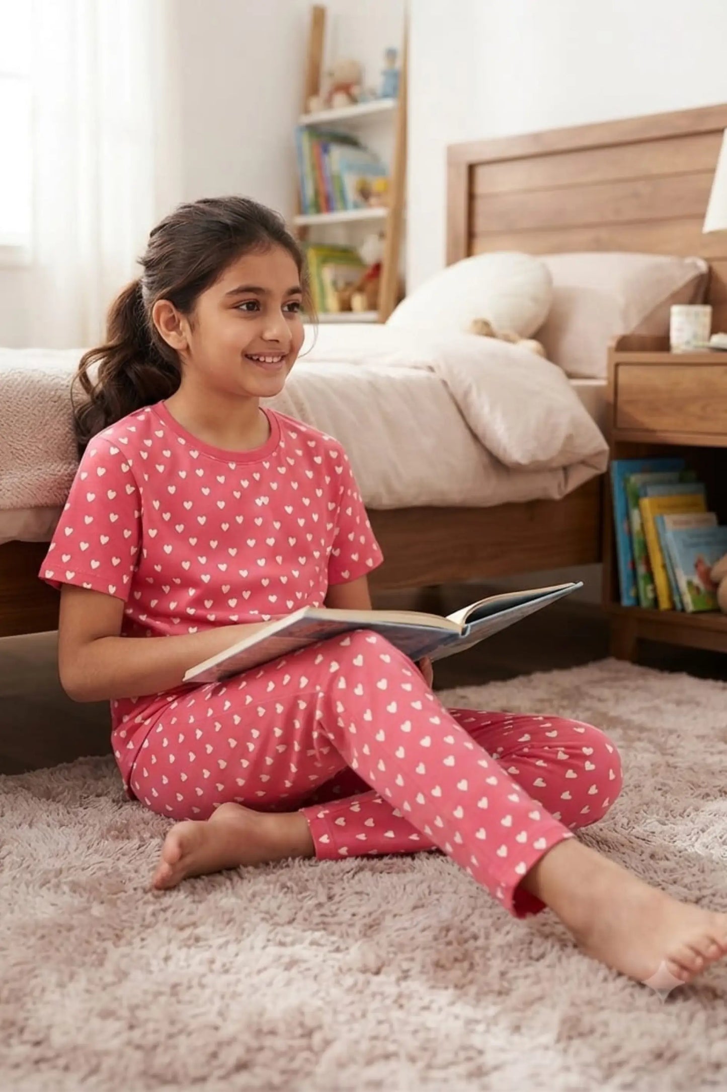 Pink Hearts Pyjama Sets