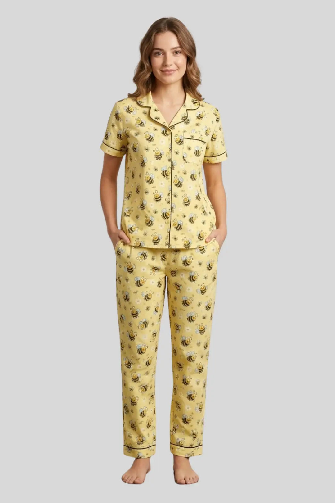 Yellow Bumblebee Full Pant Pure Cotton