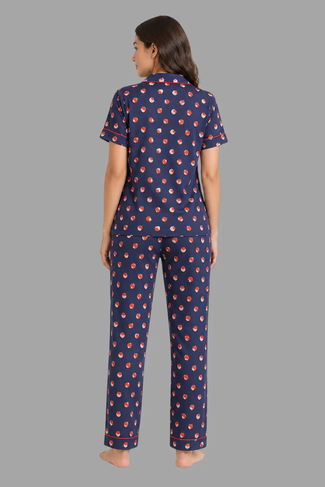 Dark Blue Strawberry Pyjama Sets