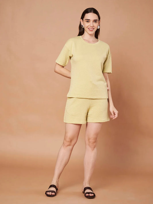 Pastel Green Shorts Co-ord set