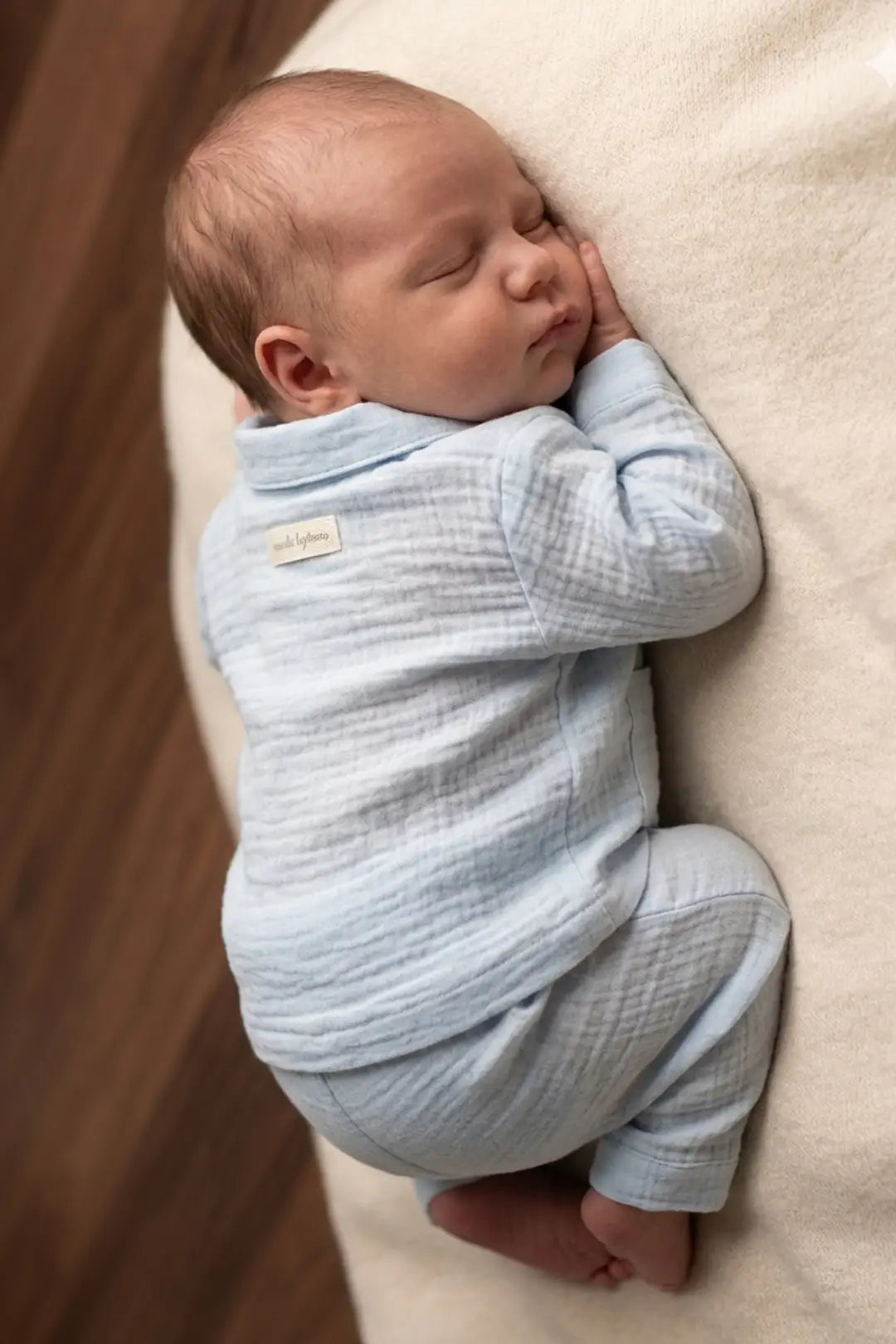Sky Blue Muslin Cotton Pyjama Set