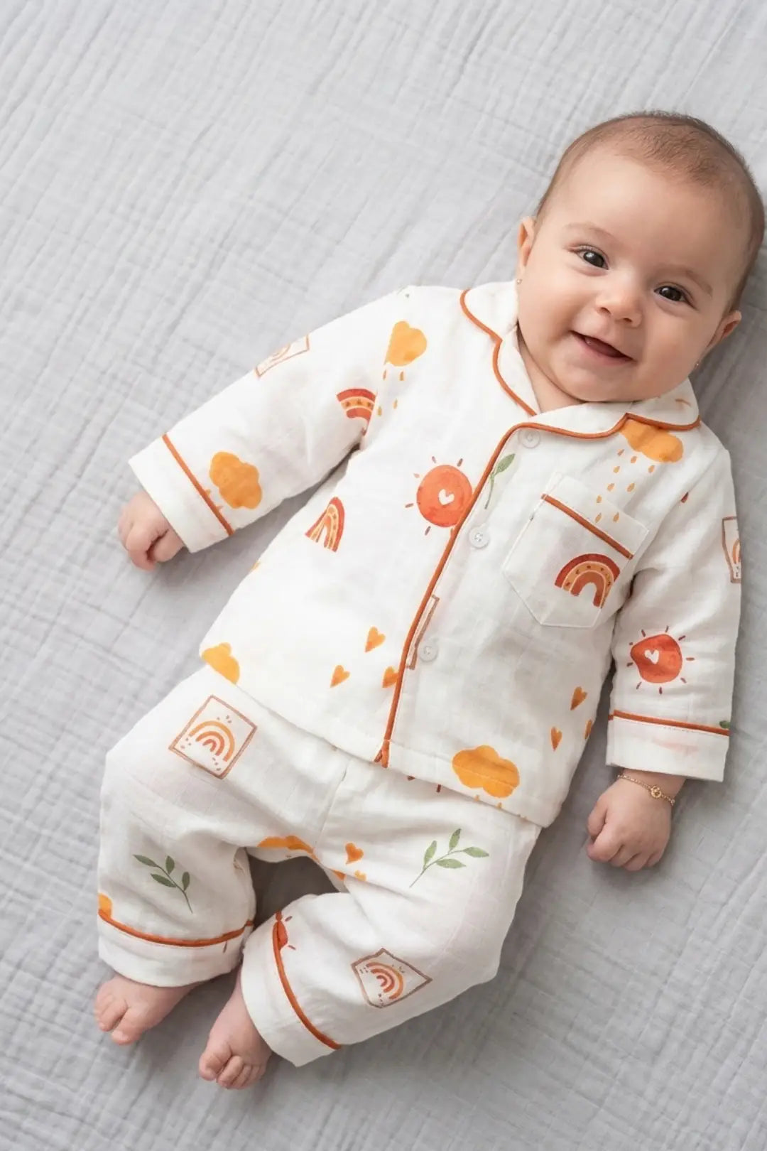 Bamboo Premium Muslin Cotton Pyjama Set