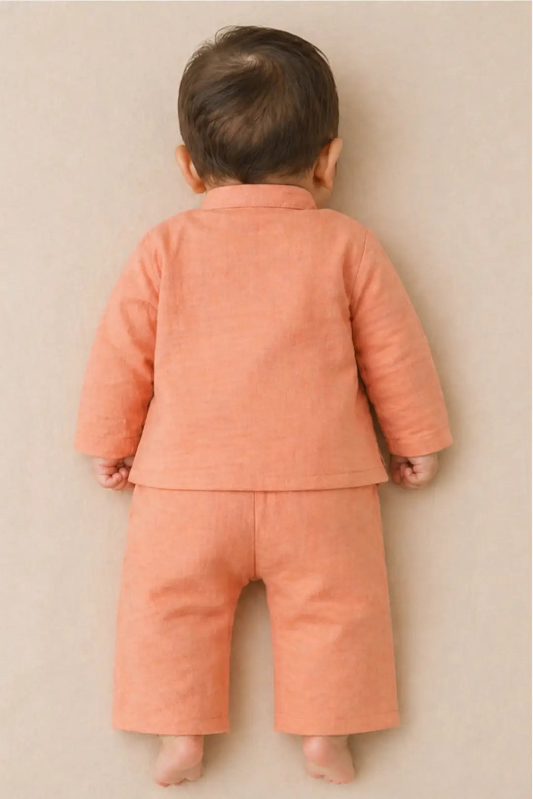 Coral Orange Muslin Cotton Pyjama Set