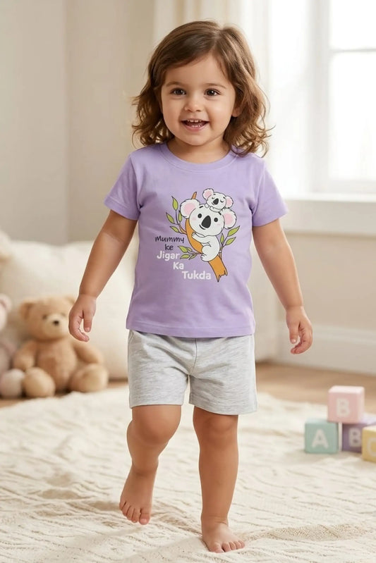 Purple Rabbit Shorts Sets"