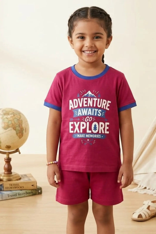Pink Adventures Shorts Sets