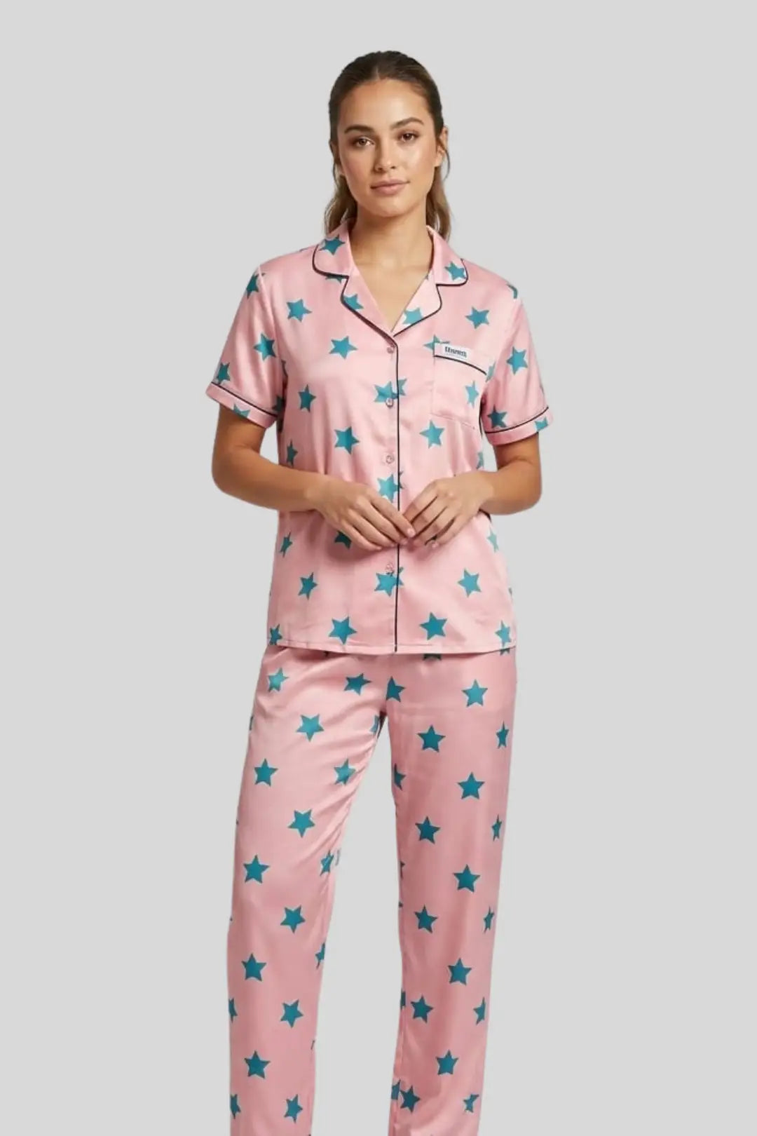 Pink Green Star Pyjama Set