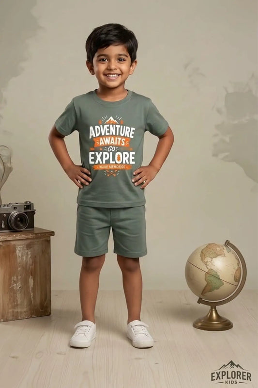 Sage Green Adventures Awaits Shorts Sets