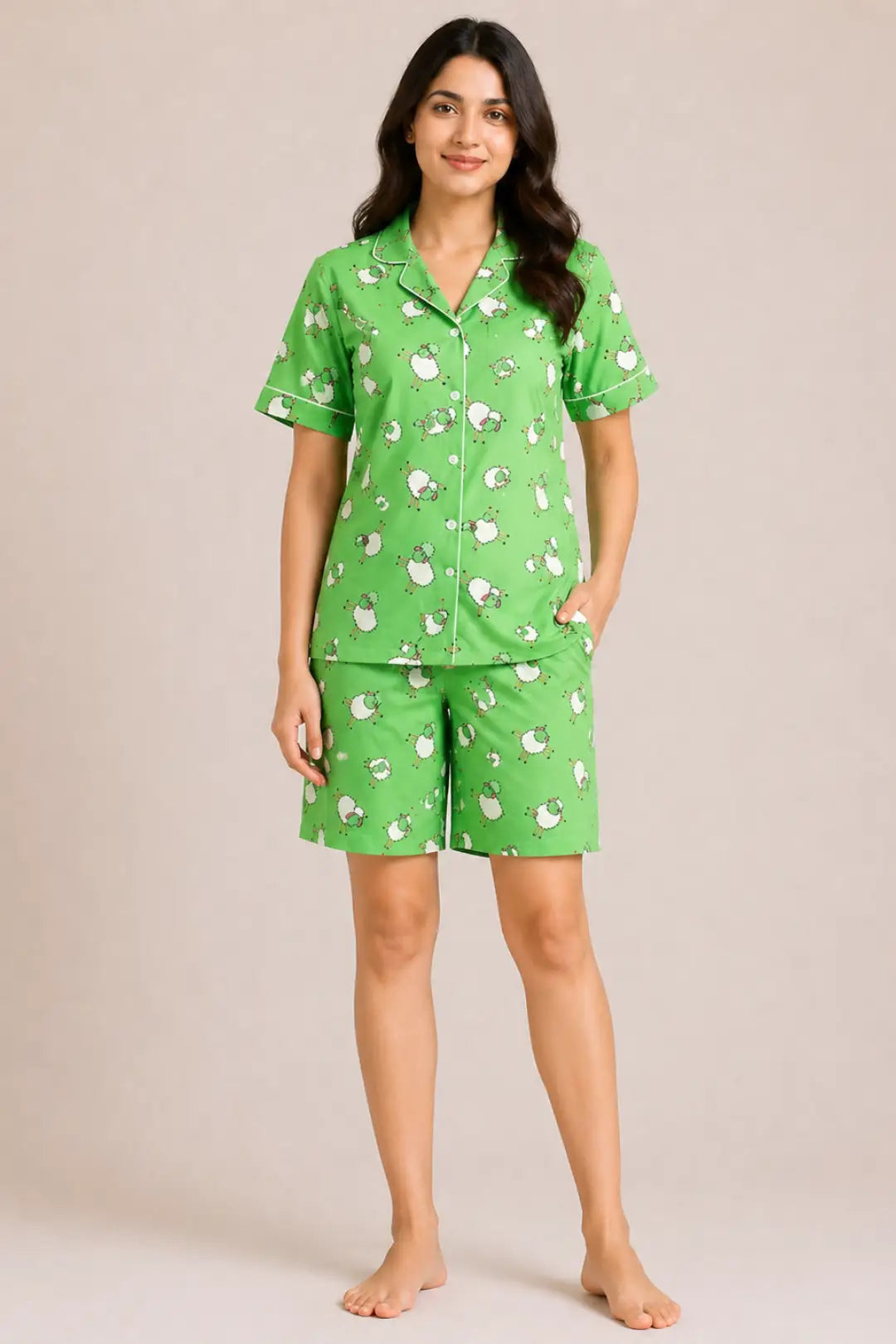 Green  Sheep  Shorts Pure Cotton