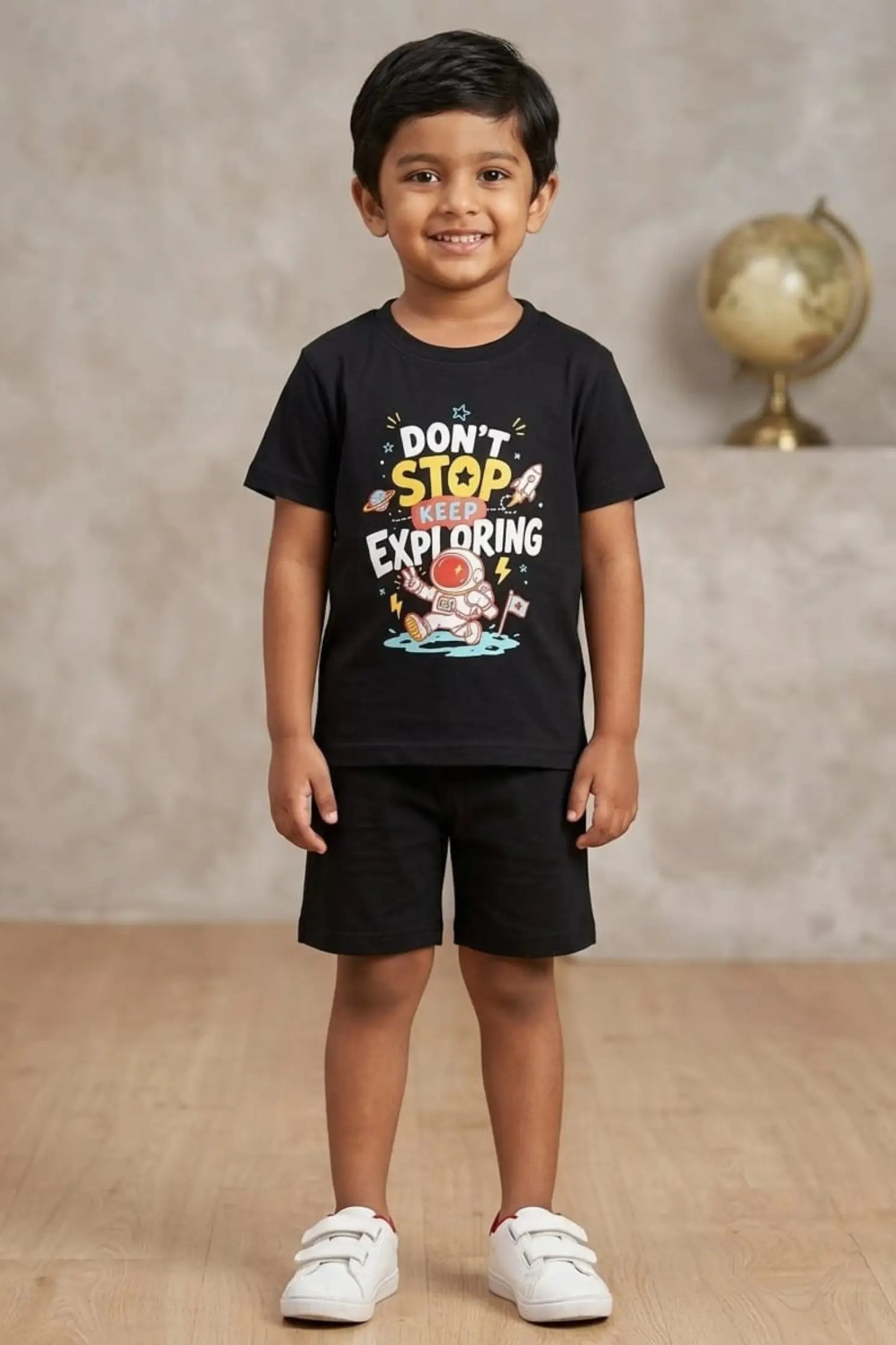 Black Don't Stop Keep Shorts Sets