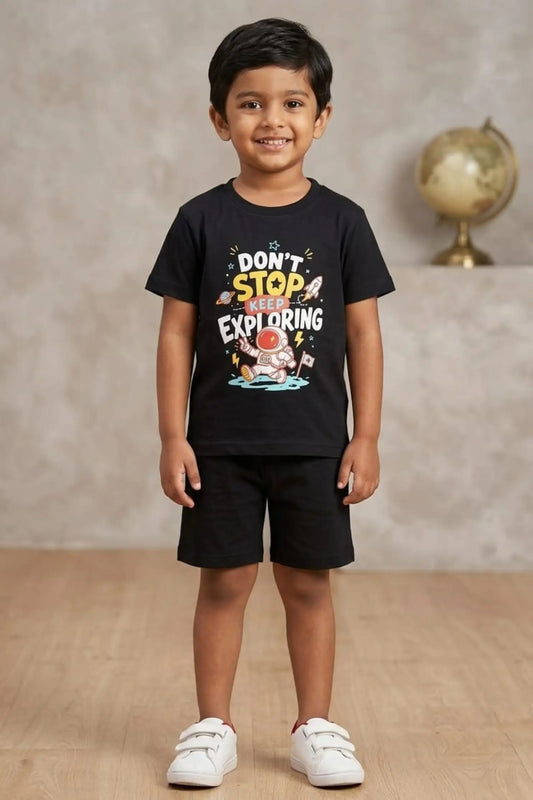 Black Don't Stop Keep Shorts Sets