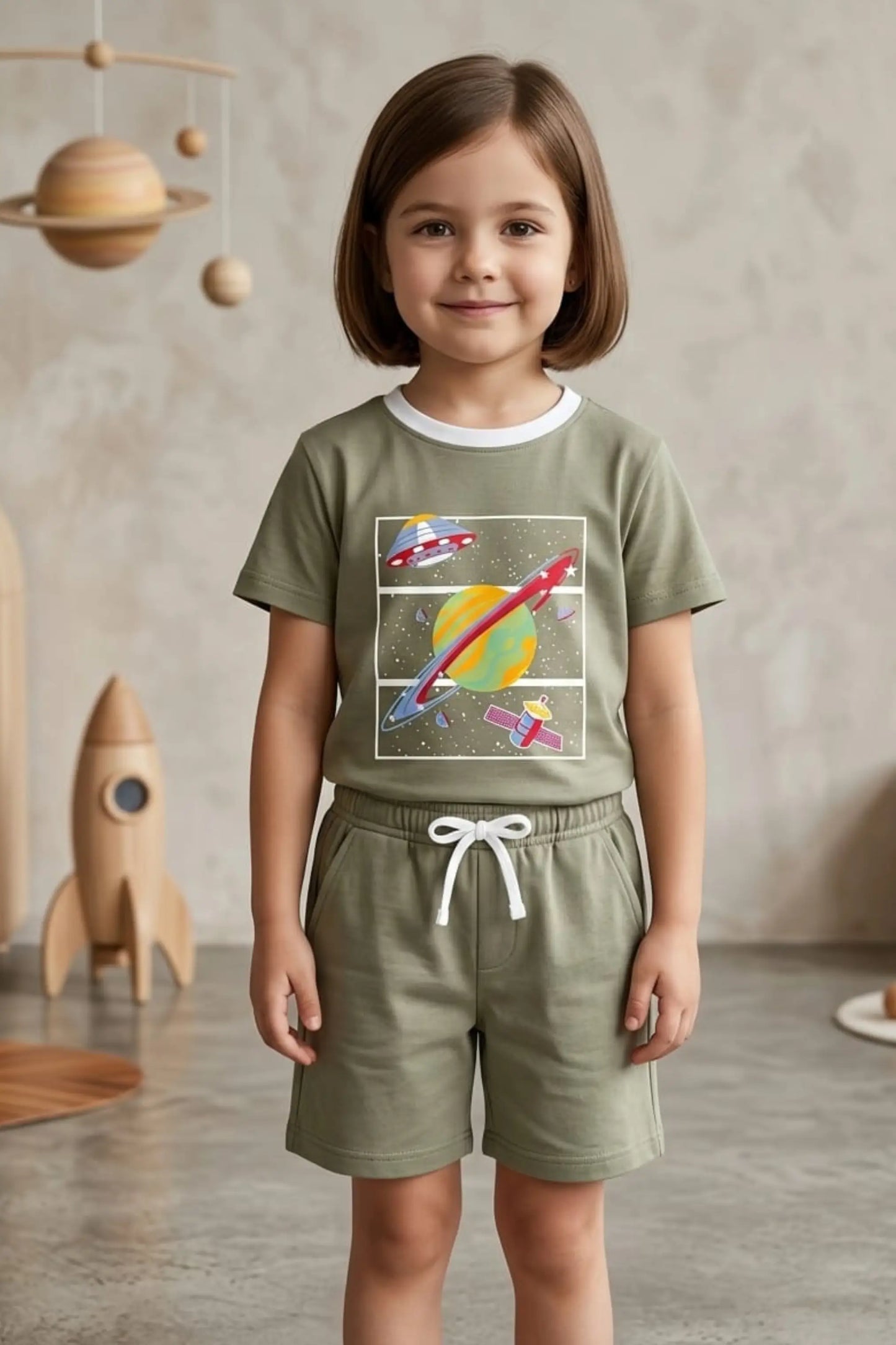 Grey Universe Shorts Sets