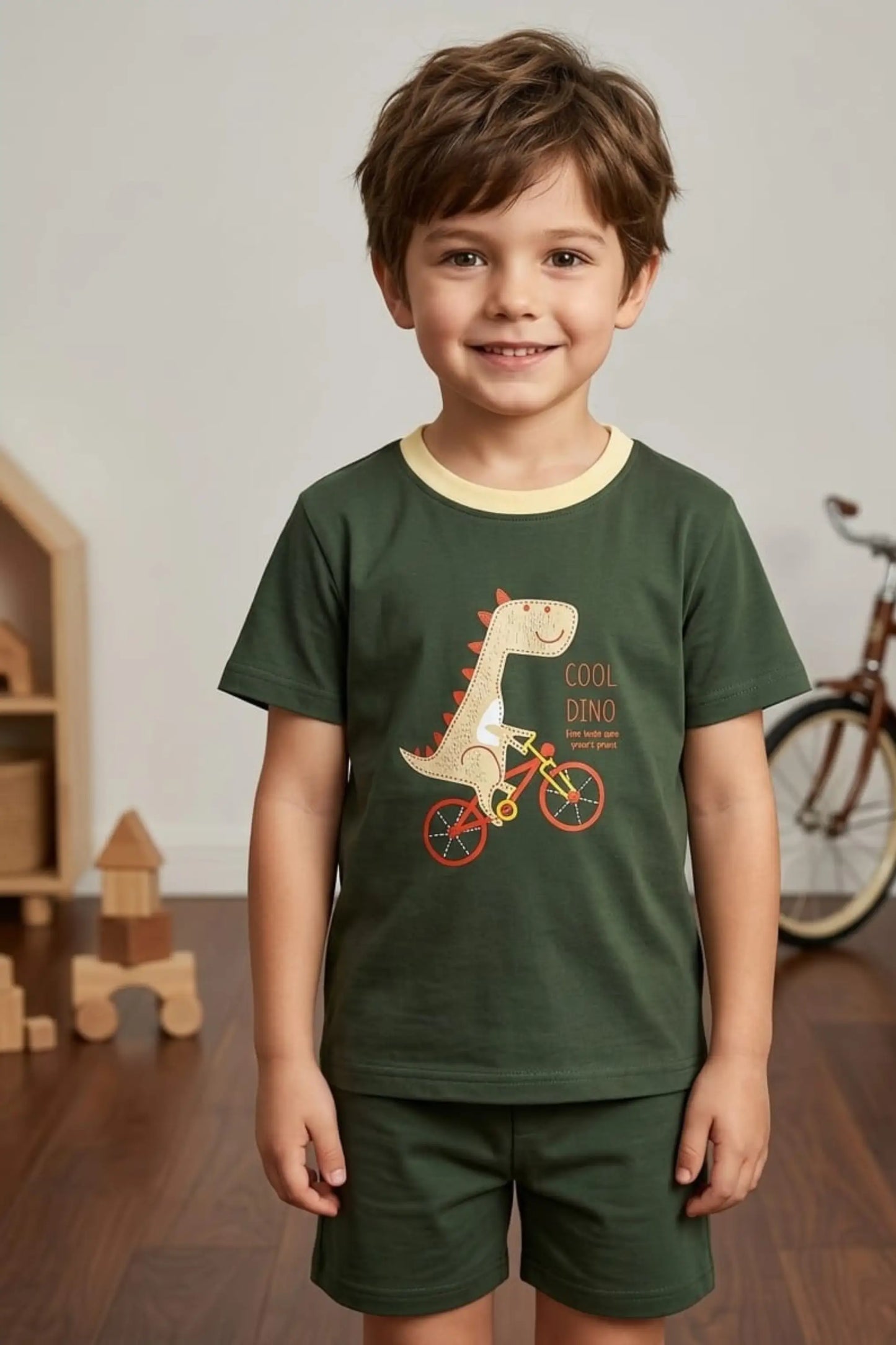 Cool Dino Shorts Sets