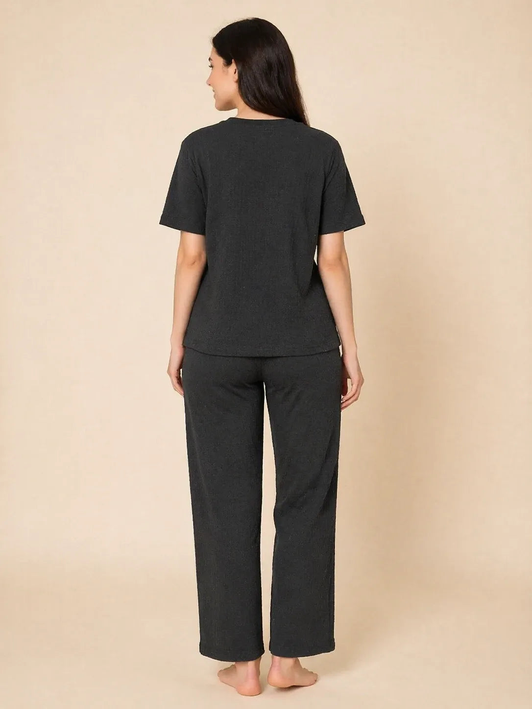 Black full pants Co-ord set